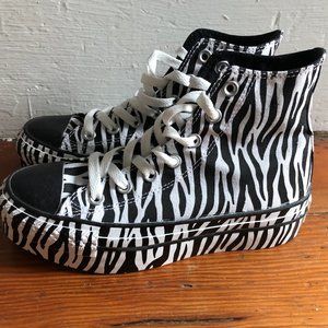Converse Zebra Platform High Tops rare!